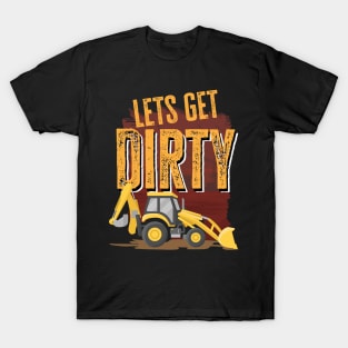 Funny Excavator and Construction Worker Heavy Equipment T-Shirt